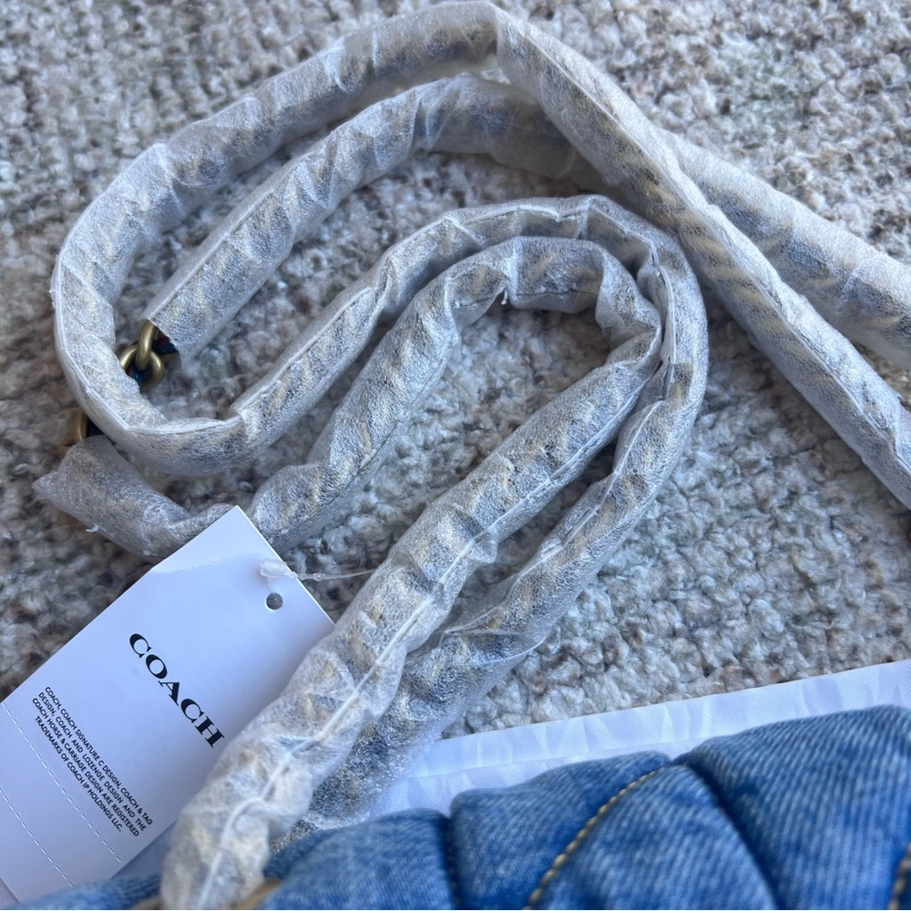 Coach Denim Quilted 26 Shoulder Bag - Picture 3 of 14